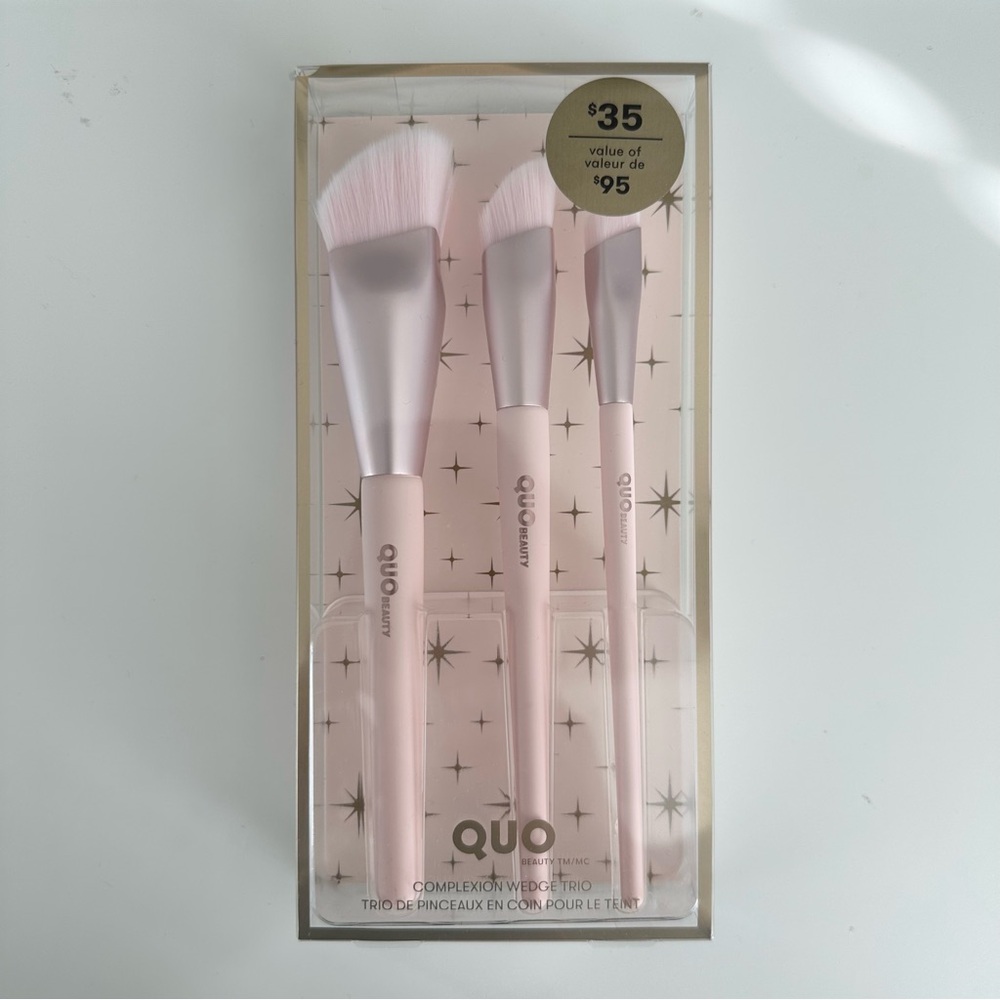 QUO | Complexion wedge trio brush set